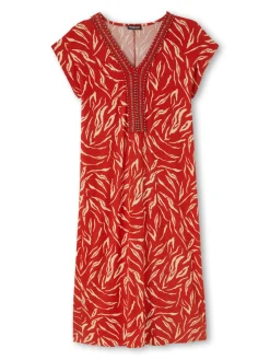 Femme Daxon Robe en maille avec perles fantaisie