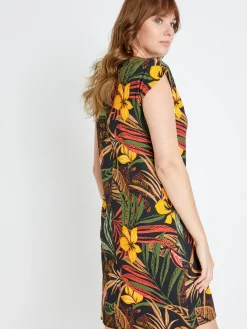 Femme Daxon Robe en maille avec perles fantaisie