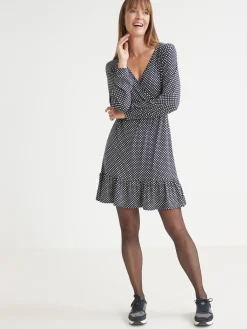 Femme Daxon Robe en maille effet cache-coeur