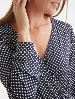 Femme Daxon Robe en maille effet cache-coeur