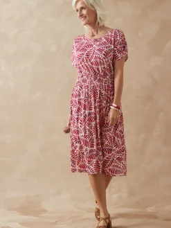 Femme Daxon Robe encolure bateau en maille fluide