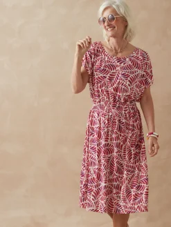 Femme Daxon Robe encolure bateau en maille fluide