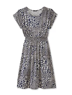 Femme Daxon Robe encolure bateau en maille fluide