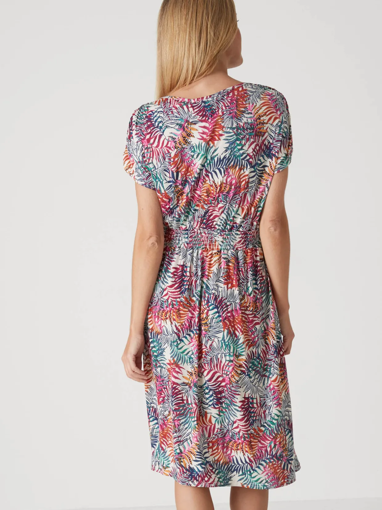 Femme Daxon Robe encolure bateau en maille fluide