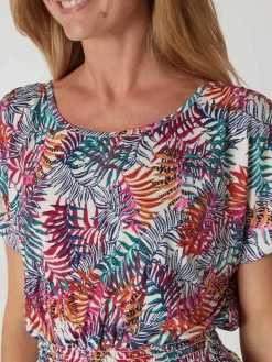 Femme Daxon Robe encolure bateau en maille fluide