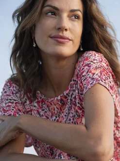 Femme Daxon Robe encolure bateau en maille fluide