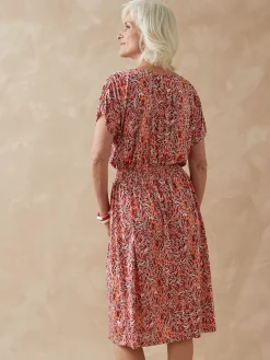 Femme Daxon Robe encolure bateau en maille fluide