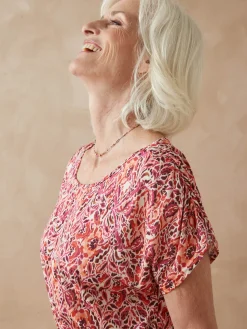 Femme Daxon Robe encolure bateau en maille fluide