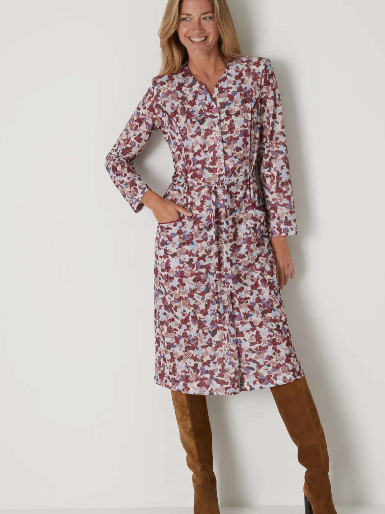 Femme Daxon Robe encolure coeur en maille