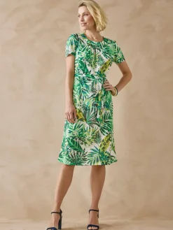 Femme Daxon Robe encolure ronde en maille fluide