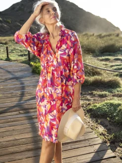 Femme Daxon Robe encolure tunisienne volantée