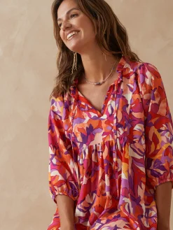 Femme Daxon Robe encolure tunisienne volantée