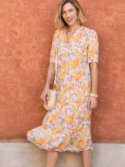 Femme Daxon Robe longue à volants