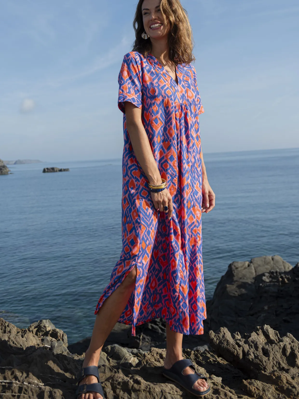 Femme Daxon Robe longue pur coton