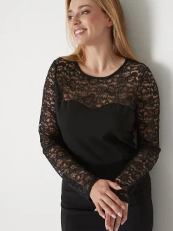 Femme Daxon Robe maille et dentelle