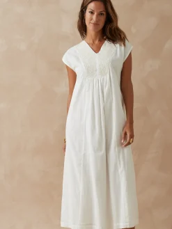 Femme Daxon Robe sans manches en voile de coton