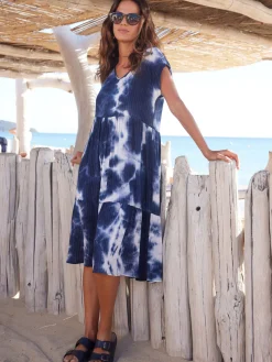 Femme Daxon Robe tie and dye à volants