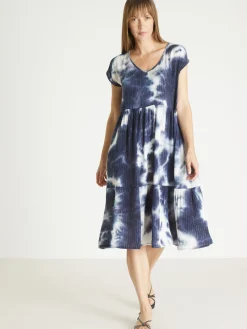 Femme Daxon Robe tie and dye à volants