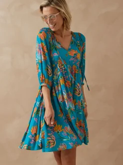 Femme Daxon Robe évasée en crêpe