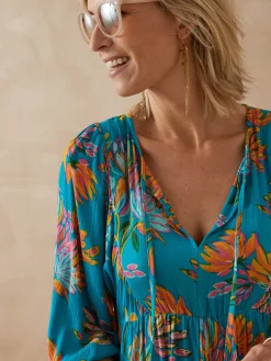 Femme Daxon Robe évasée en crêpe