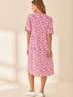 Femme Daxon Robe évasée élastiquée taille