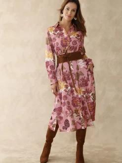 Femme Daxon Robe-chemisier manches longues