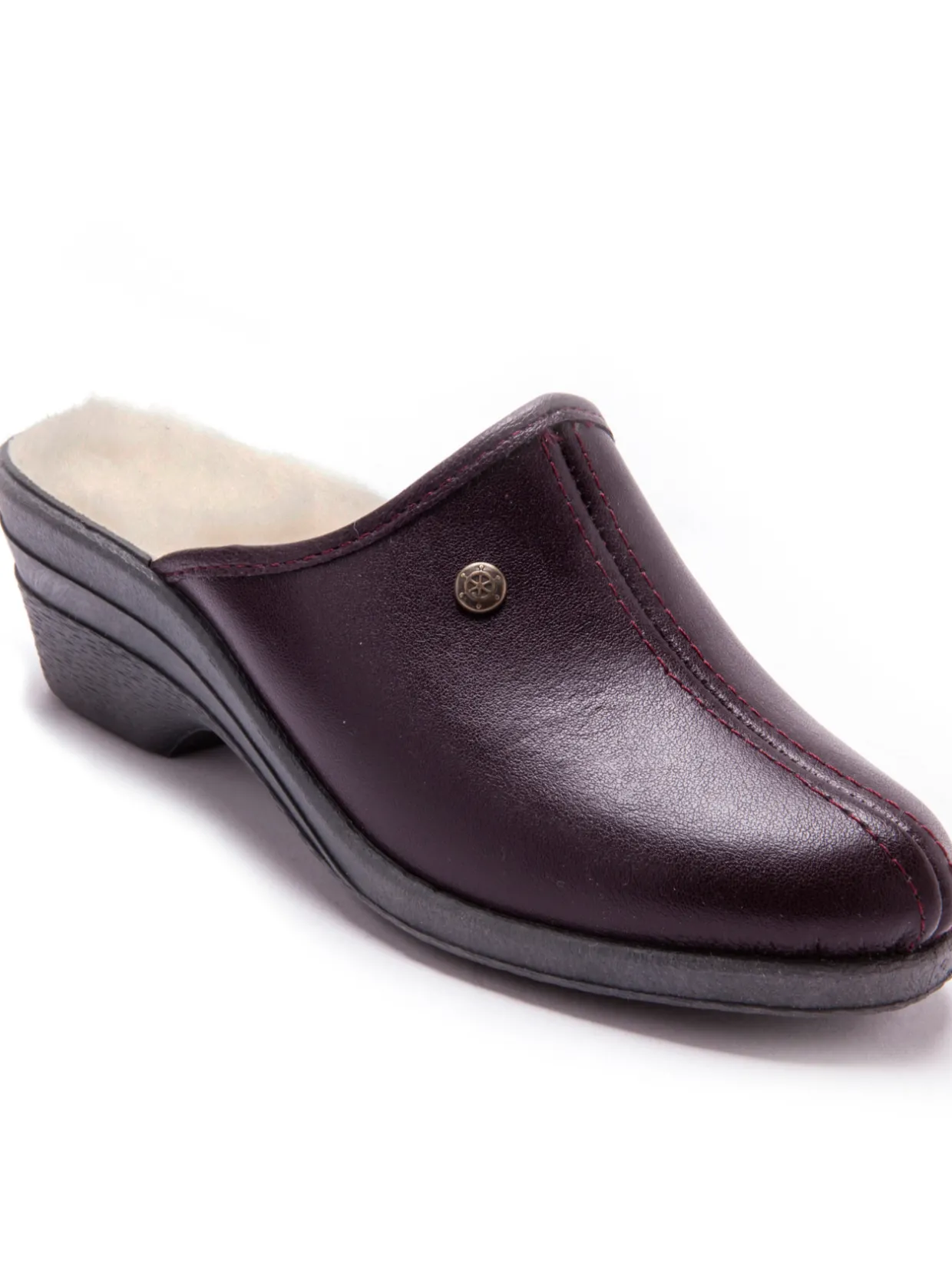 Femme Pédiconfort Sabots fourrés laine, bien emboîtants