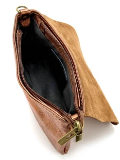 Femme Daxon Sac pochette en cuir à bandoulière