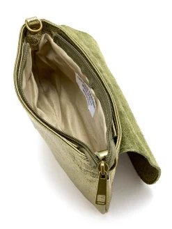 Femme Daxon Sac pochette en cuir à bandoulière