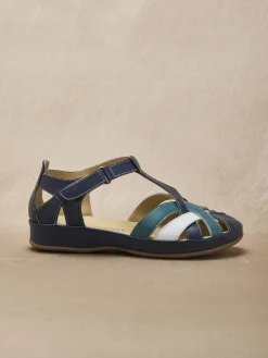 Femme Pédiconfort Salomés cuir à brides croisées