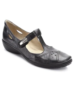 Femme Pédiconfort Salomés cuir avec bijou fantaisie