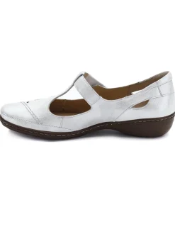 Femme Pédiconfort Salomés cuir avec bijou fantaisie