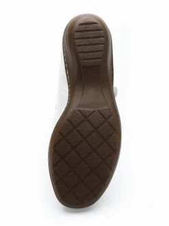 Femme Pédiconfort Salomés cuir avec bijou fantaisie