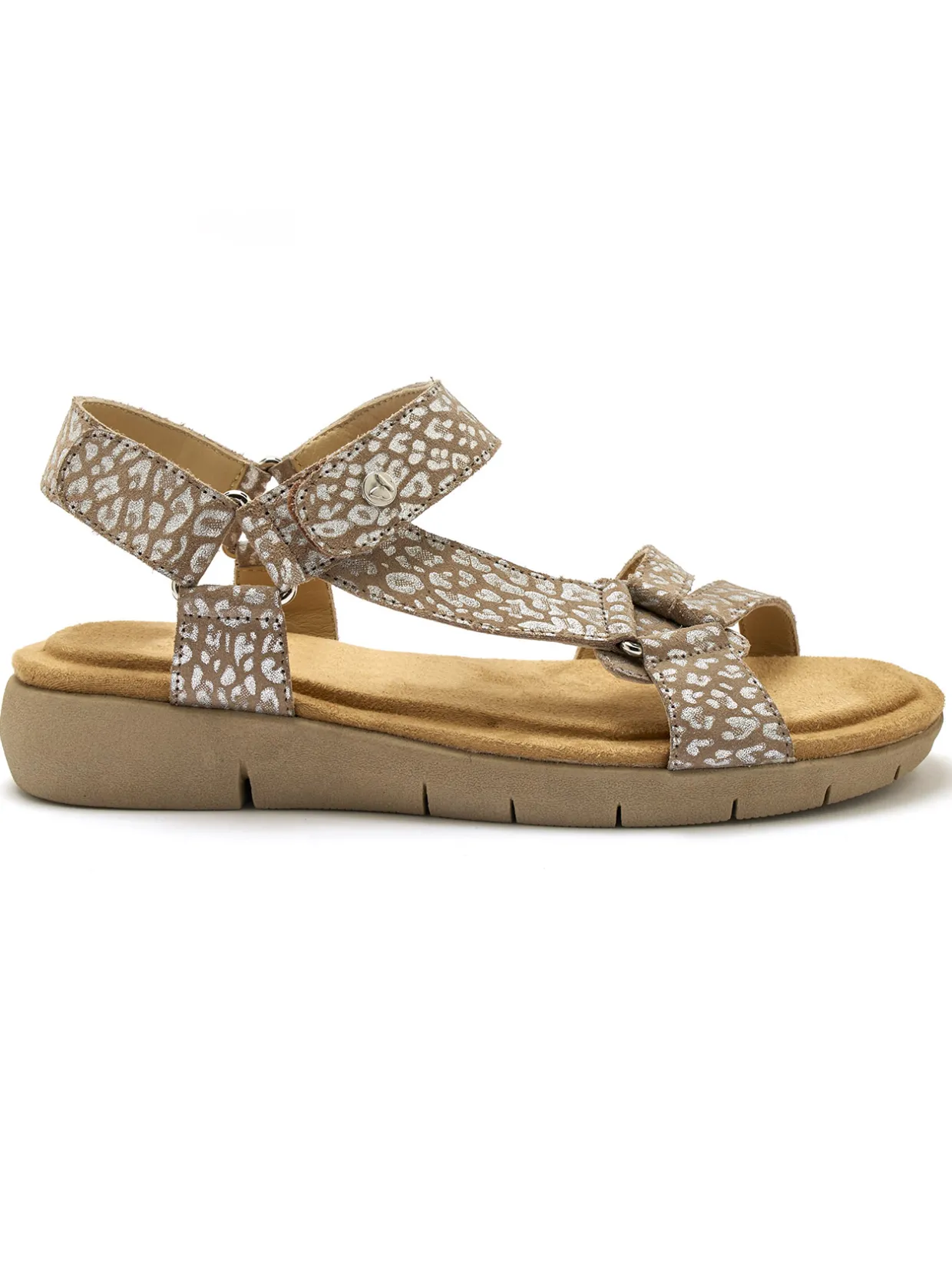 Femme Pédiconfort Sandales à double patte scratch