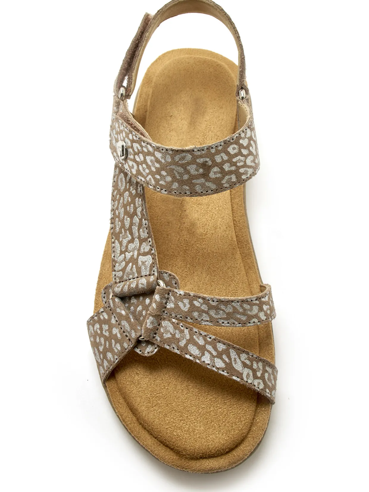 Femme Pédiconfort Sandales à double patte scratch