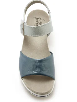 Femme Pédiconfort Sandales à patte scratch sous boucle