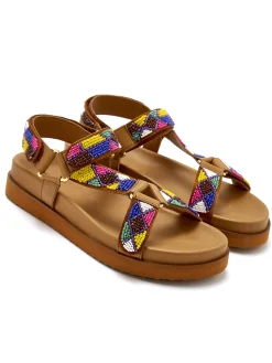 Femme Pédiconfort Sandales 3 pattes scratchs