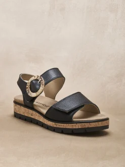 Femme Pédiconfort Sandales à scrachs aérosemelle amovible