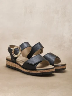 Femme Pédiconfort Sandales à scrachs aérosemelle amovible