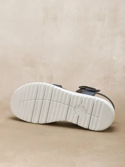 Femme Pédiconfort Sandales à scratch avec boucle fantaisie