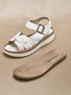 Femme Pédiconfort Sandales à scratch semelle amovible