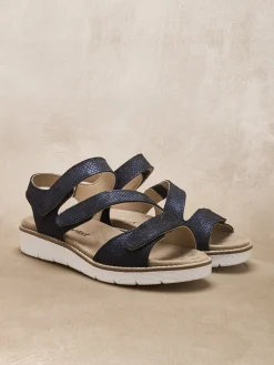 Femme Pédiconfort Sandales à scratchs ouverture totale