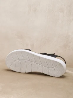 Femme Pédiconfort Sandales à scratchs ouverture totale