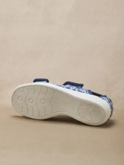 Femme Pédiconfort Sandales à scratchs ouverture totale