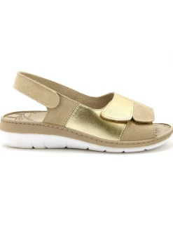 Femme Pédiconfort Sandales à scratchs tout ultra larges