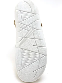 Femme Pédiconfort Sandales à scratchs tout ultra larges