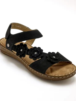 Femme Pédiconfort Sandales avec scratchs à la cheville