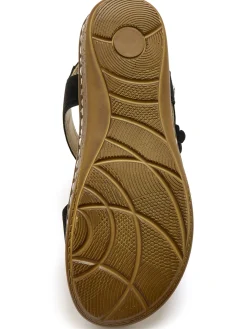 Femme Pédiconfort Sandales avec scratchs à la cheville