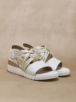 Femme Pédiconfort Sandales brides croisées à scratch