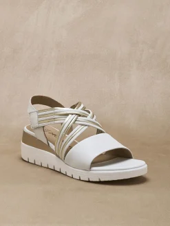 Femme Pédiconfort Sandales brides croisées à scratch